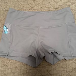 FMFM shorty spandex, gray donut pocket, size small, with pockets